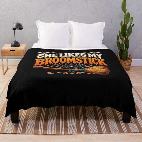 Item preview, She Likes My Broomstick Funny Halloween Couples designed and sold by alvablakefg.