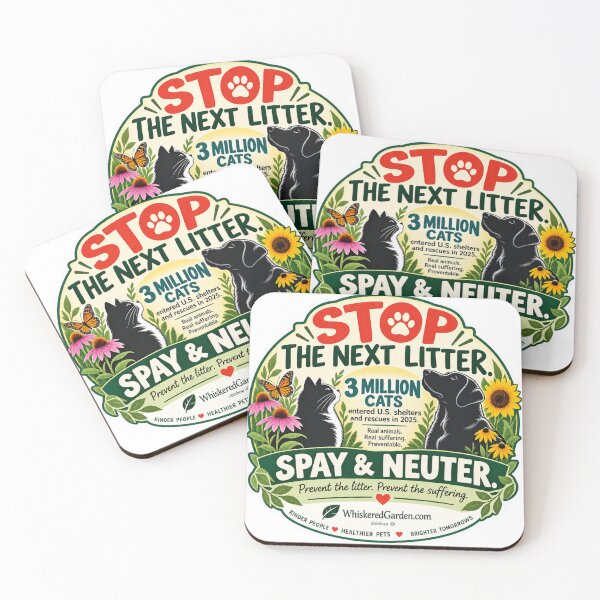 Artikelvorschau, Verhindern Sie den nächsten Wurf | Haustiere kastrieren und sterilisieren entworfen und verkauft von Whiskered Garden Studio.