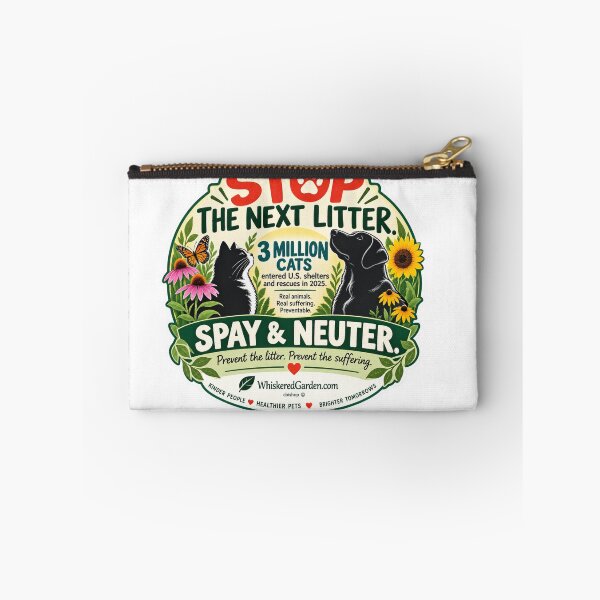 Item preview, Stop the Next Litter | Spay & Neuter Pets designed and sold by Whiskered Garden Studio.