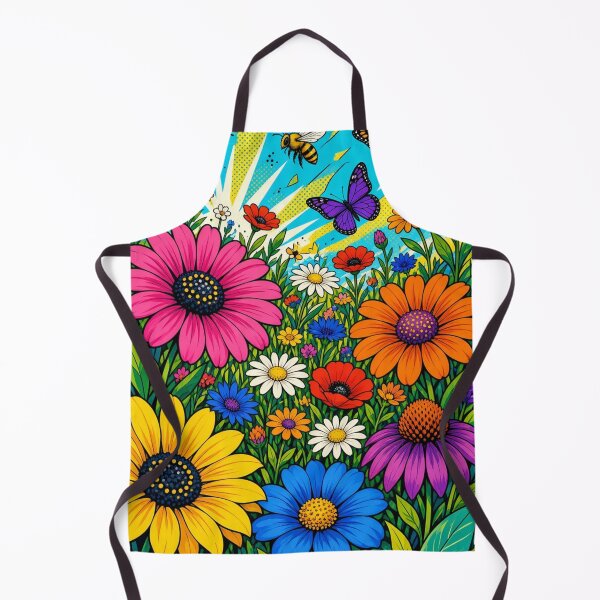 Item preview, Vibrant Pop Folk Art Flower Meadow Art designed and sold by Nexus Space.