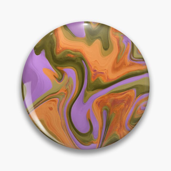 Item preview, Lavender Purple, Olive & Orange Groovy Marble designed and sold by AlfiB.