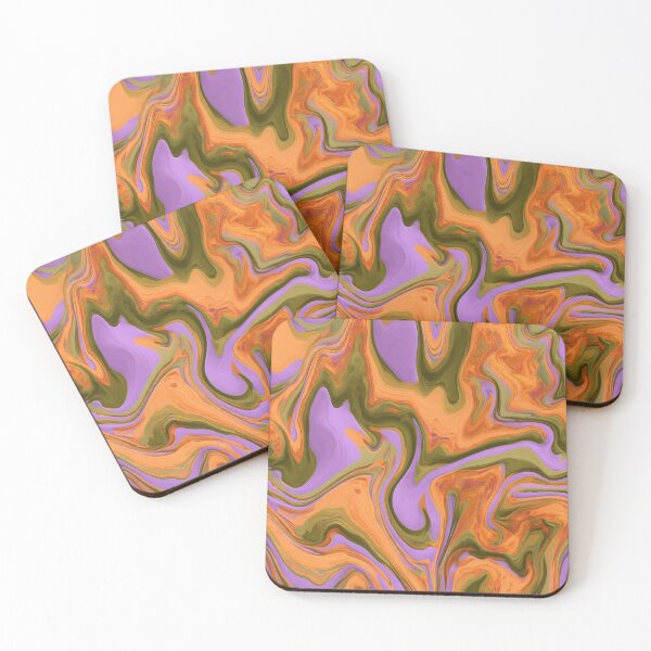 Item preview, Lavender Purple, Olive & Orange Groovy Marble designed and sold by AlfiB.