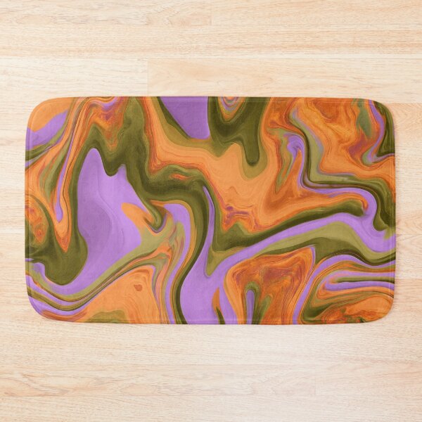 Item preview, Lavender Purple, Olive & Orange Groovy Marble designed and sold by AlfiB.