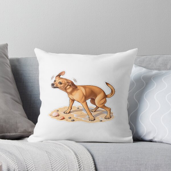 Item preview, Cute Dog Shaking Its Head at the Beach designed and sold by LilBrownDogCo.