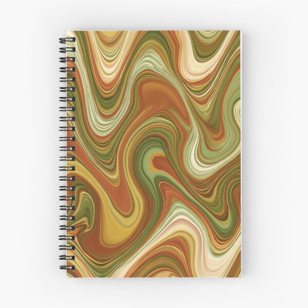 Item preview, Avocado Green, Mustard & Brown 70s Marble Waves designed and sold by AlfiB.