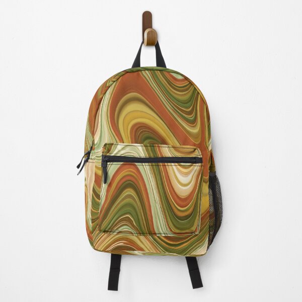 Item preview, Avocado Green, Mustard & Brown 70s Marble Waves designed and sold by AlfiB.