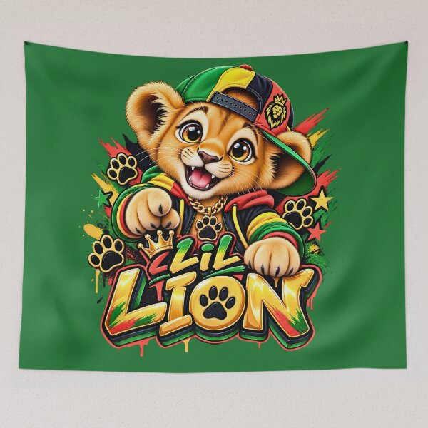 Item preview, Lil Lion Reggae Vibe Cute Baby Lion King Streetwear Art   designed and sold by digitalbob60.