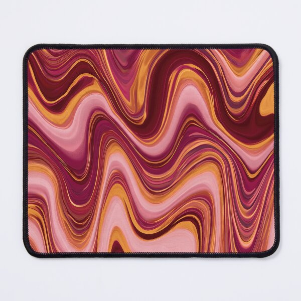 Item preview, Burgundy, Blush Pink & Golden Orange Groovy Waves designed and sold by AlfiB.