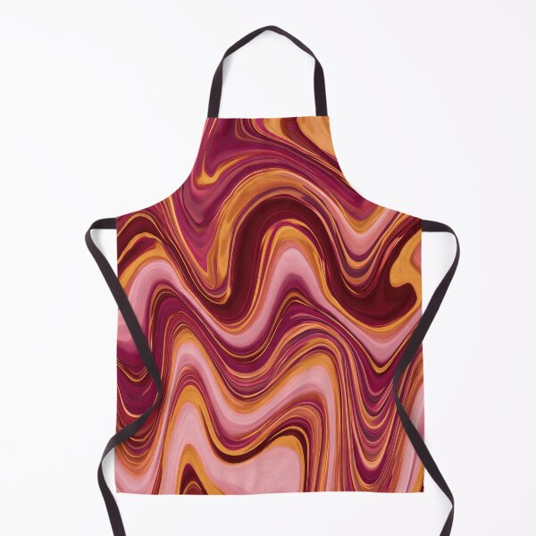 Item preview, Burgundy, Blush Pink & Golden Orange Groovy Waves designed and sold by AlfiB.