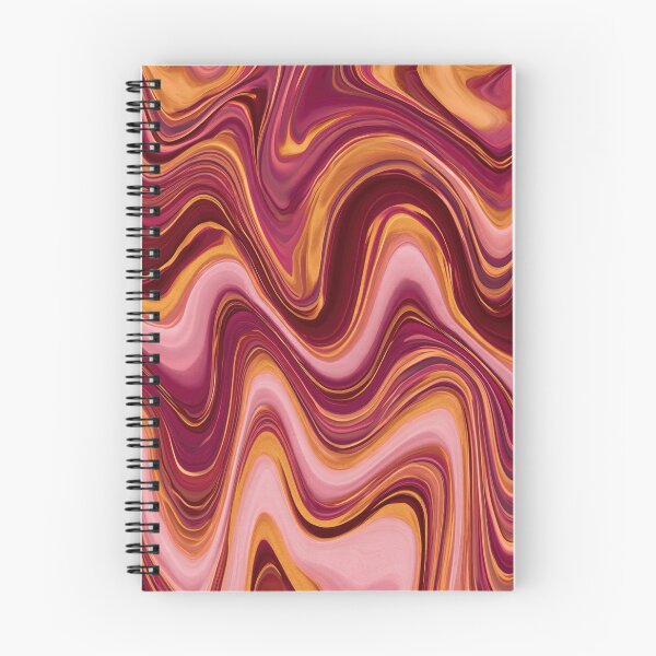 Item preview, Burgundy, Blush Pink & Golden Orange Groovy Waves designed and sold by AlfiB.