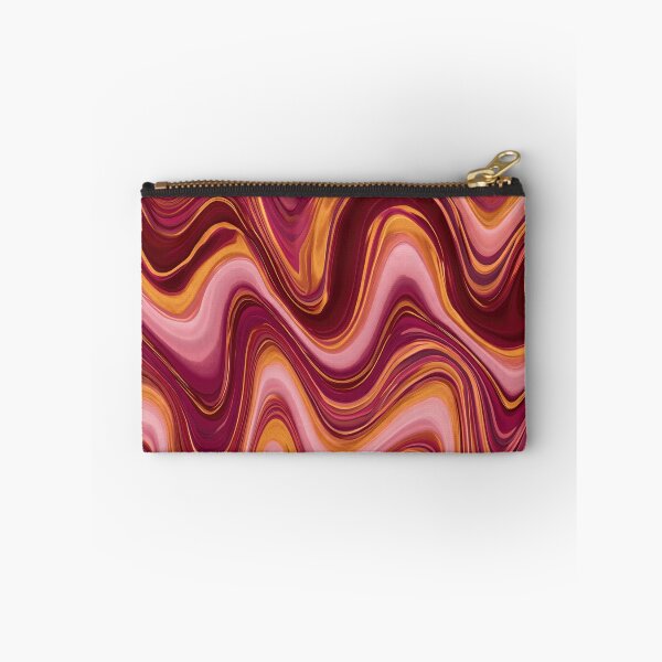 Item preview, Burgundy, Blush Pink & Golden Orange Groovy Waves designed and sold by AlfiB.
