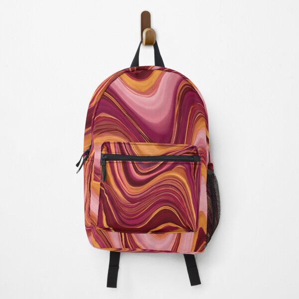 Item preview, Burgundy, Blush Pink & Golden Orange Groovy Waves designed and sold by AlfiB.