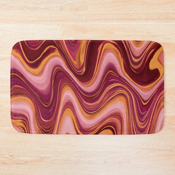 Item preview, Burgundy, Blush Pink & Golden Orange Groovy Waves designed and sold by AlfiB.