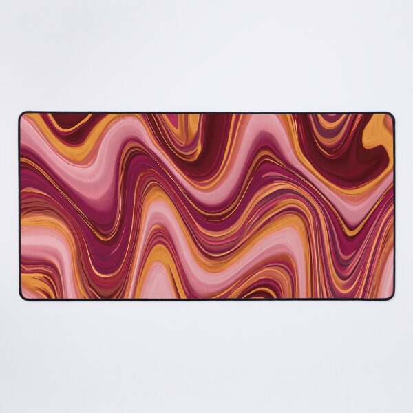 Item preview, Burgundy, Blush Pink & Golden Orange Groovy Waves designed and sold by AlfiB.