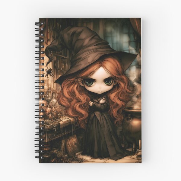 Item preview, Grouchy Witch| Grumpy Gothic Witch | Dark Fantasy Chibi Art designed and sold by InkAndGloom.
