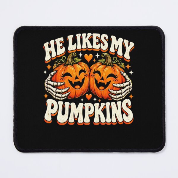 Item preview, He Likes My Pumpkins Funny Halloween Couples designed and sold by alvablakefg.