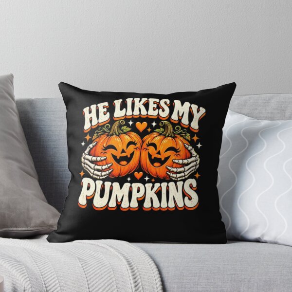 Item preview, He Likes My Pumpkins Funny Halloween Couples designed and sold by alvablakefg.