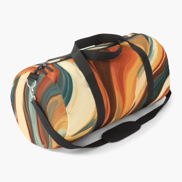 Item preview, Deep Teal, Burnt Orange & Cream Retro Marble Waves designed and sold by AlfiB.