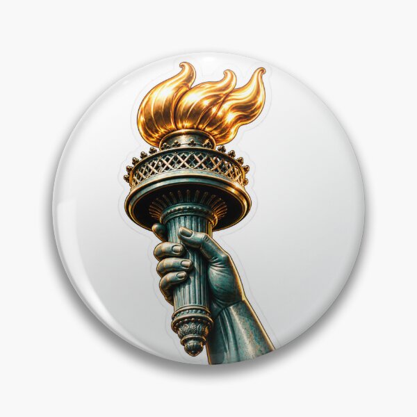 Item preview, Statue of Liberty Torch Sticker – Premium 3D NYC Freedom Symbol Vintage USA Travel Design designed and sold by AstraDrip Studio.