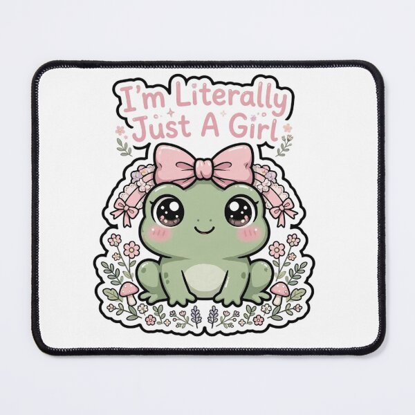 Item preview, I'm Literally Just A Girl Frog  designed and sold by DkSpirit.