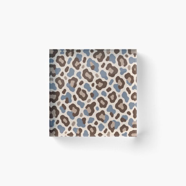 Item preview, Modern Blue Brown Leopard Pattern designed and sold by Glottopia.