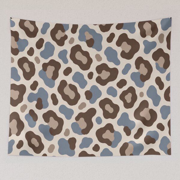 Item preview, Modern Blue Brown Leopard Pattern designed and sold by Glottopia.