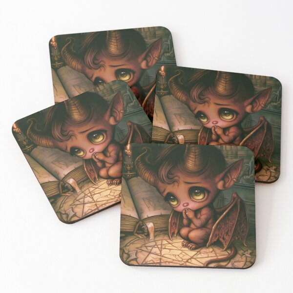 Item preview, Little Demon Chibi | Cute Gothic Demon | Dark Fantasy Creature Art designed and sold by InkAndGloom.