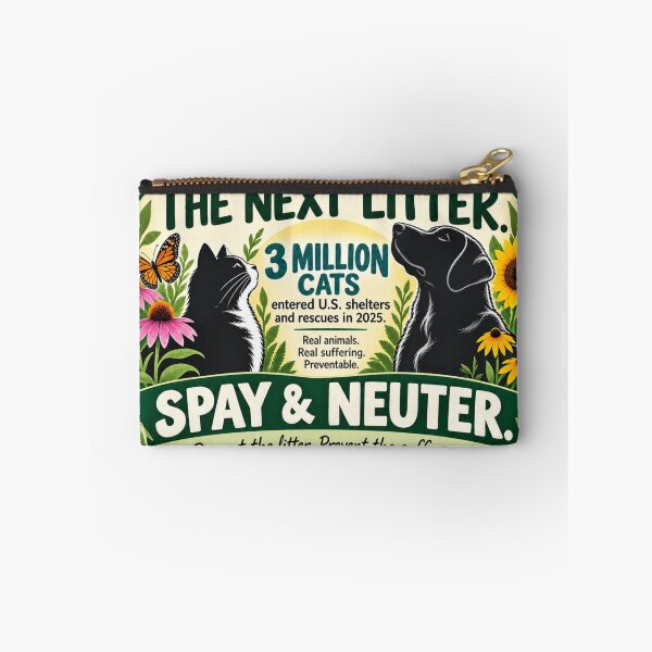 Item preview, Stop the Next Litter | Spay & Neuter Pets designed and sold by Whiskered Garden Studio.