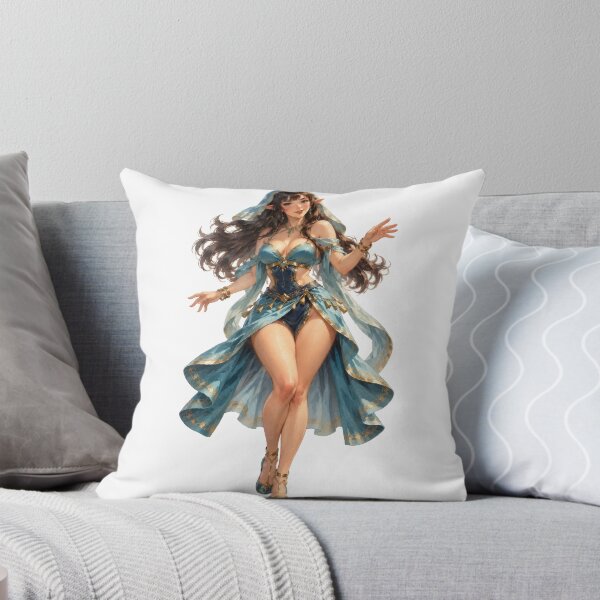 Aperçu de l'œuvre Blue Elf Dancer Fantasy Princess Vintage 1940s Retro Pin Up Art créée et vendue par Cosplayvintage.