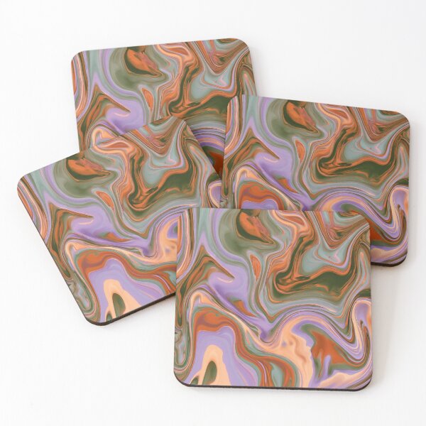 Item preview, Lavender, Olive & Burnt Orange Dreamy Marble Swirl designed and sold by AlfiB.