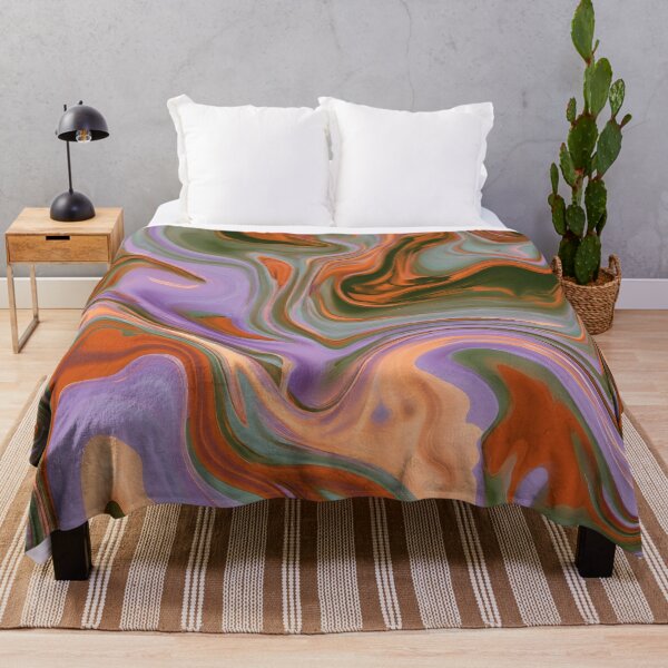 Item preview, Lavender, Olive & Burnt Orange Dreamy Marble Swirl designed and sold by AlfiB.