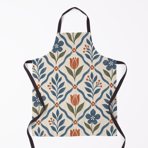 Item preview, Mid Century Botanical Trellis Floral Pattern designed and sold by Glottopia.