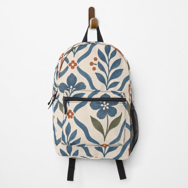 Item preview, Mid Century Botanical Trellis Floral Pattern designed and sold by Glottopia.