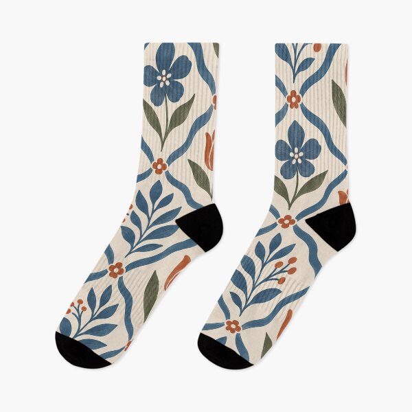 Item preview, Mid Century Botanical Trellis Floral Pattern designed and sold by Glottopia.