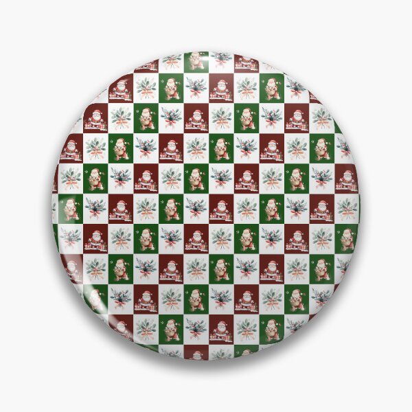 Item preview, Watercolor Vintage Santa Botanical Christmas Pattern designed and sold by VibranPalette.