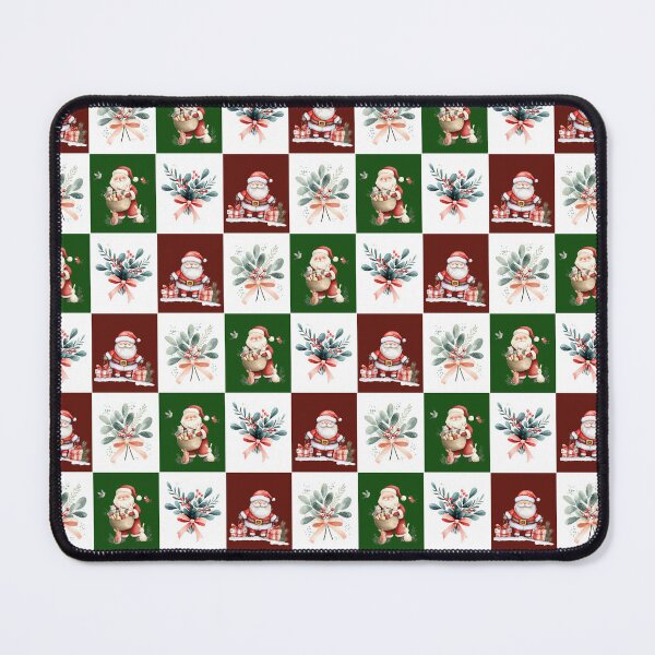 Item preview, Watercolor Vintage Santa Botanical Christmas Pattern designed and sold by VibranPalette.