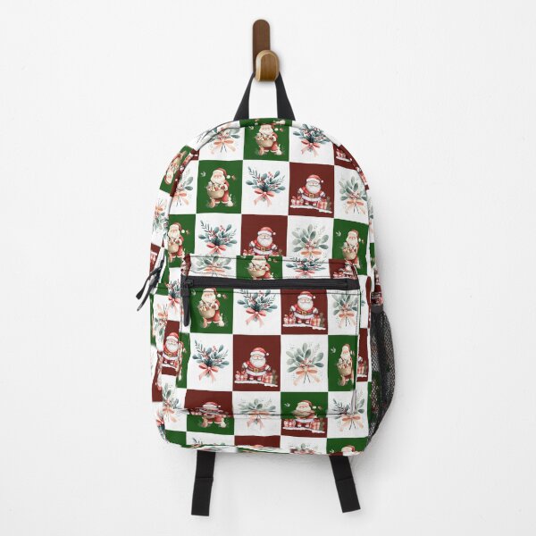Item preview, Watercolor Vintage Santa Botanical Christmas Pattern designed and sold by VibranPalette.