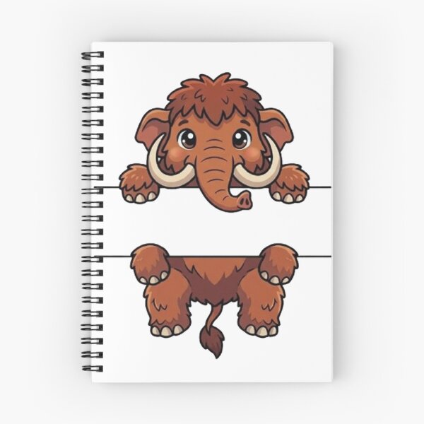 Item preview, Cute Peeking Mammoth Name Frame Split Monogram designed and sold by PetalsPaws.