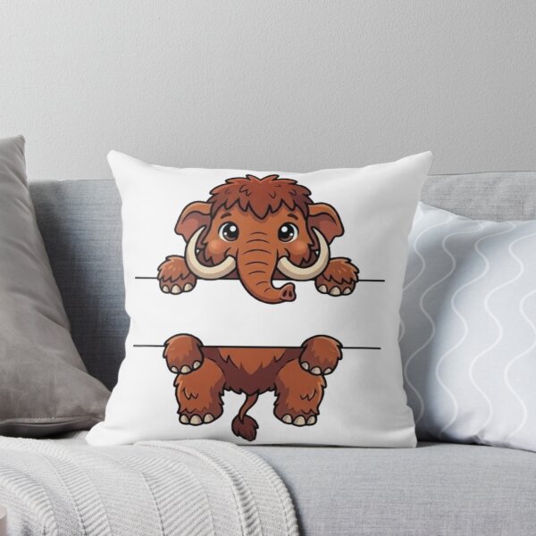 Item preview, Cute Peeking Mammoth Name Frame Split Monogram designed and sold by PetalsPaws.
