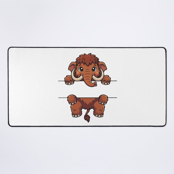 Item preview, Cute Peeking Mammoth Name Frame Split Monogram designed and sold by PetalsPaws.