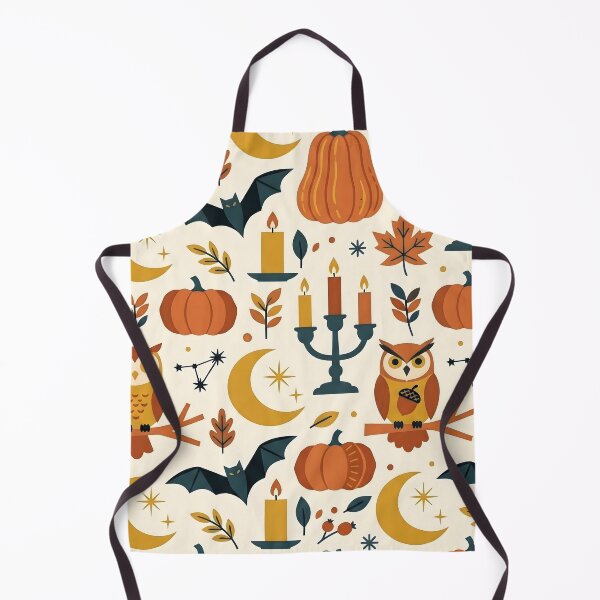 Item preview, Folklore Halloween Pattern - Cute Spooky Bat & Owl designed and sold by ShabanMerch⭐⭐⭐.
