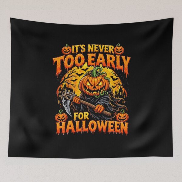 Item preview, Its Never Too Early For Halloween Pumpkin Reaper designed and sold by alvablakefg.