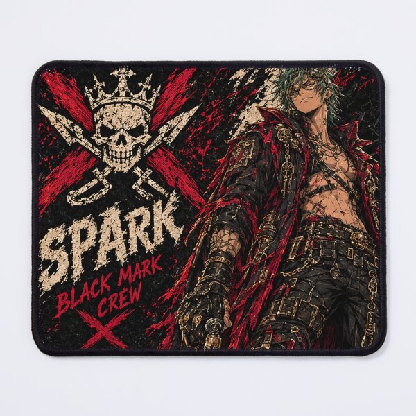 Item preview, Spark | Black Mark Crew Anime Pirate Poster Landscape designed and sold by Boomaroo.