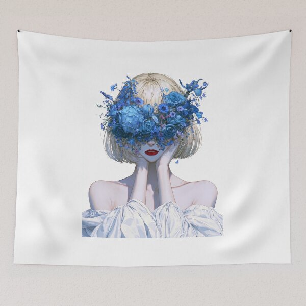 Item preview, Blue Bloom Hidden in Flowers designed and sold by kaipapershop.