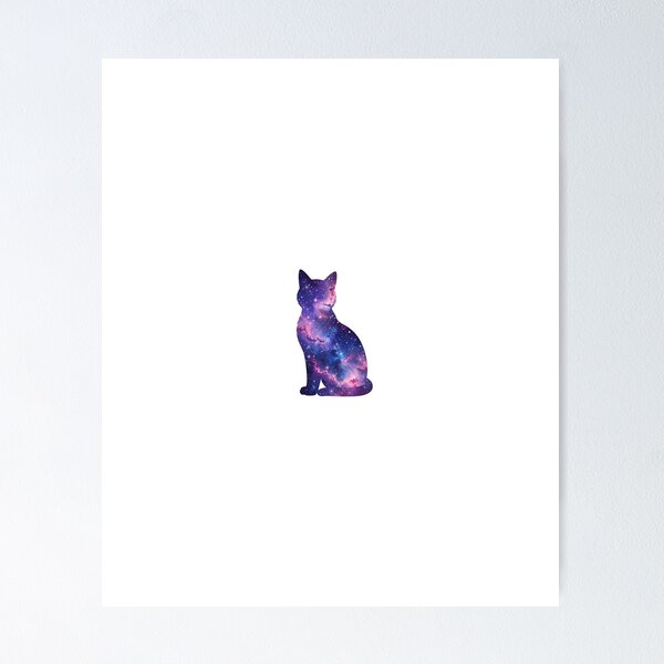 Item preview, Galaxy Cat Silhouette designed and sold by Nichely.