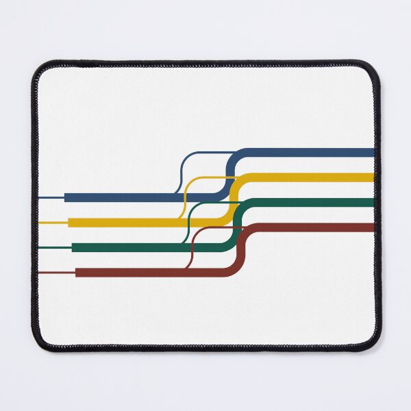 Item preview, Modern Curved Flow Line Spectrum Abstract Subway Route Art designed and sold by LensDyn™.