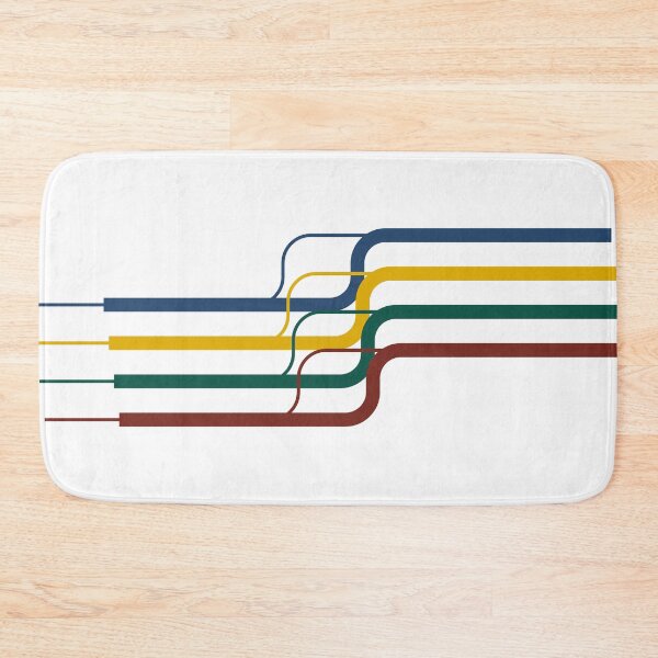 Item preview, Modern Curved Flow Line Spectrum Abstract Subway Route Art designed and sold by LensDyn™.