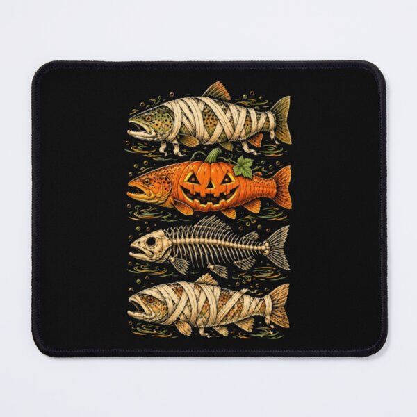 Item preview, Halloween Fishing Trout Mummy Skeleton Fish designed and sold by alvablakefg.