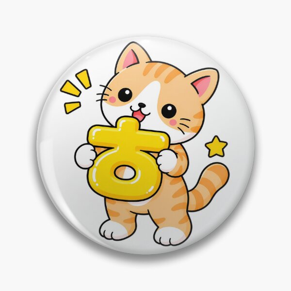 Item preview, Cute Orange Tabby Cat with Korean Hangul Letter ㅎ Kawaii Kitty designed and sold by NoopnyangStudio.