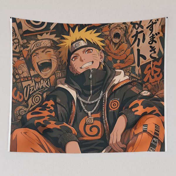 Item preview, Orange Ninja Streetwear – Retro Japanese Anime Inspired Warrior designed and sold by Dyan4.